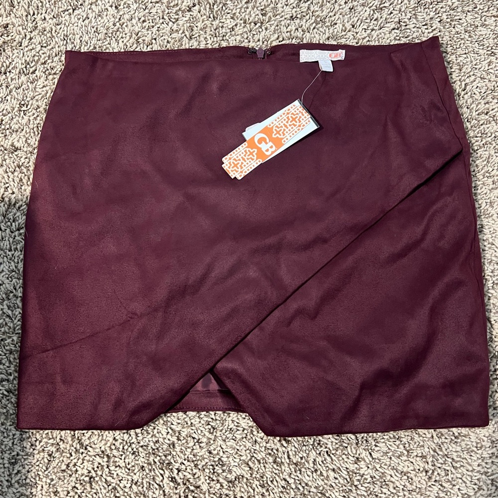 Giani Bernini Deep Burgundy Mini Skirt